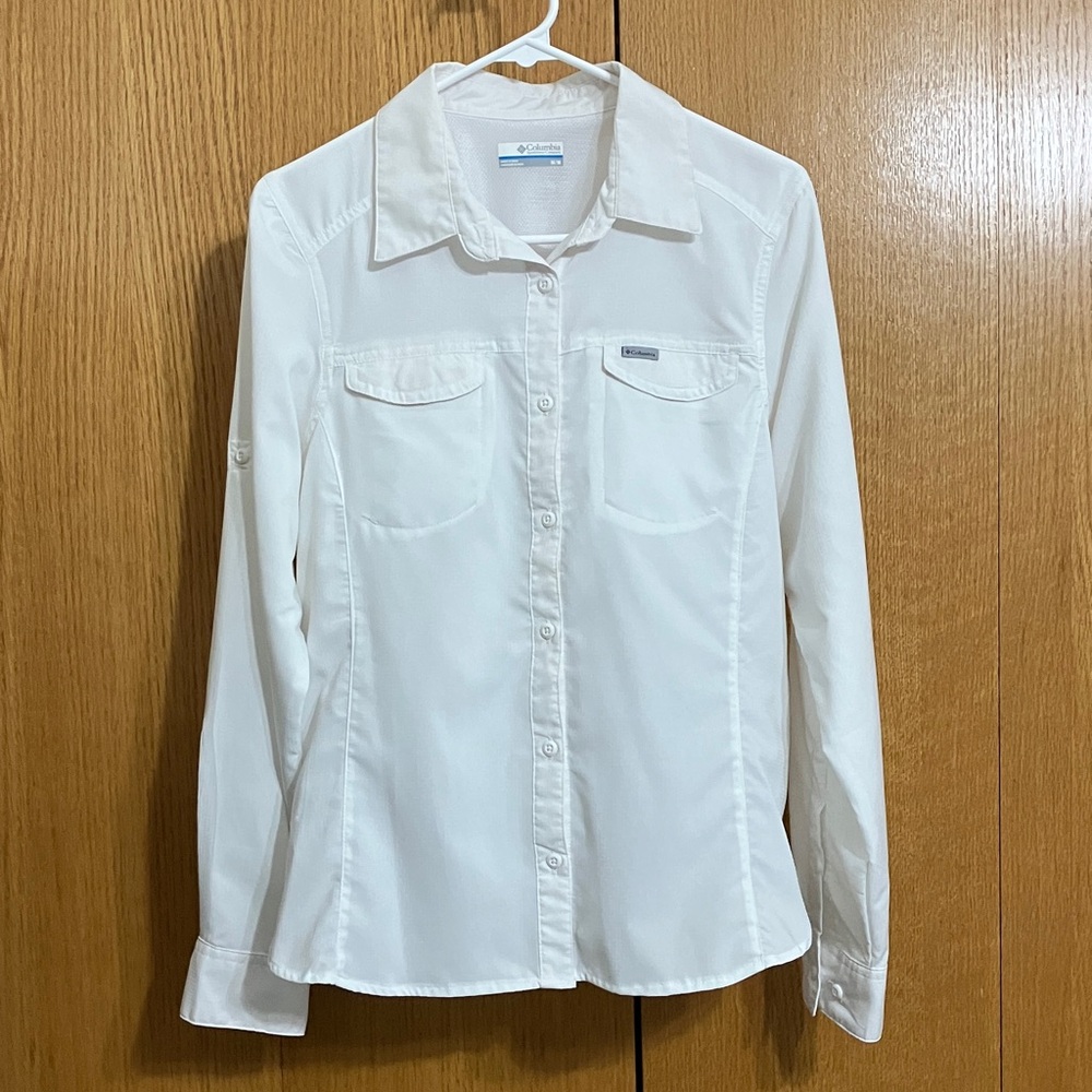 Columbia Silver Ridge Lite Omni-Shade Women’s White Shirt Size Medium